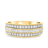 Photo of Helena 7/8 ct tw. Diamond Wedding Band Set 14K Yellow Gold [BT635YM]