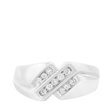 Photo of Hunter 1/2 ct tw. Diamond Same Sex Mens Band Set 10K White Gold [BT629WM]