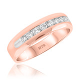 Photo of Aleksy 1/2 ct tw. Diamond Mens Band 10K Rose Gold [BT932RM]