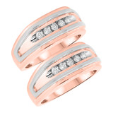 Photo of Jovani 1/2 ct tw. Diamond Same Sex Mens Band Set 10K Rose Gold [WM630R]