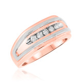 Photo of Jovani 1/2 ct tw. Diamond Same Sex Mens Band Set 14K Rose Gold [BT630RM]