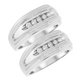 Photo of Jovani 1/2 ct tw. Diamond Same Sex Mens Band Set 14K White Gold [WM630W]