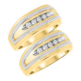 Photo of Jovani 1/2 ct tw. Diamond Same Sex Mens Band Set 14K Yellow Gold [WM630Y]
