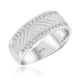 Photo of Bale 1/2 ct tw. Diamond Mens Band 10K White Gold [BT933WM]