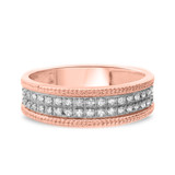 Photo of Madeline 3/8 ct tw. Diamond His and Hers Matching Wedding Band Set 14K Rose Gold [BT640RL]