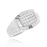 Photo of Shayne 1 ct tw. Diamond Same Sex Mens Band Set 14K White Gold [BT632WM]