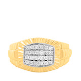 Photo of Shayne 1 ct tw. Diamond Same Sex Mens Band Set 14K Yellow Gold [BT632YM]