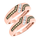 Photo of Dillan 3/4 ct tw. Diamond Same Sex Mens Band Set 10K Rose Gold [WM633R]
