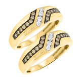 Photo of Dillan 3/4 ct tw. Diamond Same Sex Mens Band Set 14K Yellow Gold [WM633Y]