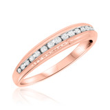 Photo of Journee 1/4 ct tw. Diamond Wedding Band Set 10K Rose Gold [BT642RL]