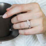 Photo of Blissfully 1 1/4 Carat T.W. Diamond Round Solitaire Bridal Set 10K Rose Gold [BR458R-R038]