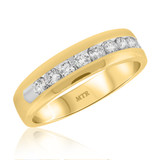 Photo of Ballard 3/4 ct tw. Diamond Mens Band 10K Yellow Gold [BT934YM]