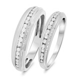 Photo of Journee 1/2 ct tw. Diamond Wedding Band Set 14K White Gold [WB642W]