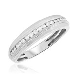 Photo of Journee 1/2 ct tw. Diamond Wedding Band Set 14K White Gold [BT642WM]