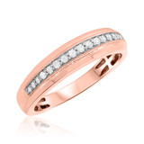 Photo of Selena 1/3 ct tw. Diamond Wedding Band Set 10K Rose Gold [BT643RM]