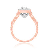 Photo of Entwined 3/4 Carat T.W. Diamond Round Solitaire Bridal Set 14K Rose Gold [BT459RE-R029]