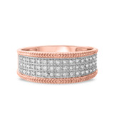 Photo of Madeline 2/3 ct tw. Diamond Same Sex Mens Band Set 10K Rose Gold [BT640RM]