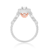 Photo of Entwined 3/4 Carat T.W. Diamond Round Solitaire Bridal Set 10K White Gold [BT459WE-R029]