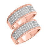 Photo of Madeline 2/3 ct tw. Diamond Same Sex Mens Band Set 14K Rose Gold [WM640R]