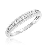 Photo of Selena 1/3 ct tw. Diamond Wedding Band Set 14K White Gold [BT643WL]