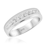 Photo of Dalton 3/4 ct tw. Diamond Mens Band 10K White Gold [BT936WM]