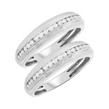 Photo of Journee 1/2 ct tw. Diamond Same Sex Mens Band Set 10K White Gold [WM642W]