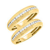 Photo of Journee 1/2 ct tw. Diamond Same Sex Mens Band Set 14K Yellow Gold [WM642Y]