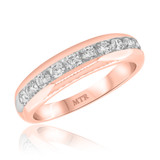 Photo of Garrison 1 ct tw. Diamond Mens Band 10K Rose Gold [BT938RM]