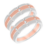 Photo of Jordan 5/8 ct tw. Diamond Same Sex Mens Band Set 10K Rose Gold [WM658R]