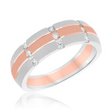 Photo of Jordan 5/8 ct tw. Diamond Same Sex Mens Band Set 10K Rose Gold [BT658RM]