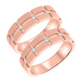 Photo of Wyatt 1/3 ct tw. Diamond Same Sex Mens Band Set 10K Rose Gold [WM660R]