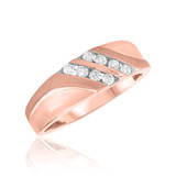 Photo of Kelsi 3/4 ct tw. Diamond Same Sex Mens Band Set 14K Rose Gold [BT692RM]