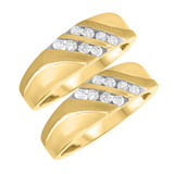 Photo of Kelsi 3/4 ct tw. Diamond Same Sex Mens Band Set 14K Yellow Gold [WM692Y]