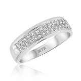 Photo of Oberon 1/2 ct tw. Diamond Mens Band 10K White Gold [BT941WM]
