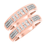 Photo of Bryson 7/8 ct tw. Diamond Same Sex Mens Band Set 10K Rose Gold [WM699R]