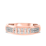 Photo of Bryson 7/8 ct tw. Diamond Same Sex Mens Band Set 10K Rose Gold [BT699RM]