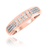 Photo of Bryson 7/8 ct tw. Diamond Same Sex Mens Band Set 14K Rose Gold [BT699RM]