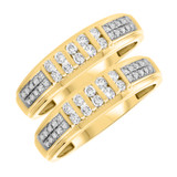 Photo of Bryson 7/8 ct tw. Diamond Same Sex Mens Band Set 14K Yellow Gold [WM699Y]