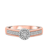 Photo of Affiance 1/2 ct tw. Diamond Fancy Cluster Trio Set 14K Rose Gold [BT449RE-C000]