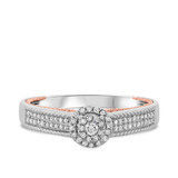 Photo of Affiance 1/2 ct tw. Diamond Fancy Cluster Trio Set 10K White Gold [BT449WE-C000]