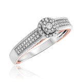 Photo of Affiance 1/2 ct tw. Diamond Fancy Cluster Trio Set 14K White Gold [BT449WE-C000]