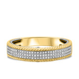 Photo of Affiance 1/2 ct tw. Diamond Fancy Cluster Trio Set 10K Yellow Gold [BT449YM]