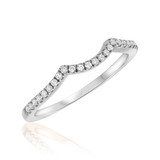 Photo of Janette 1/2 ct tw. Diamond Wedding Band Set 10K White Gold [BT690WL]