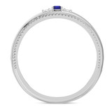 Photo of Magnol 1/4 Carat T.W. Sapphire and Diamond Matching Wedding Band Set 10K White Gold [BT872WM]