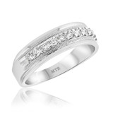 Photo of Monroe 1/2 ct tw. Diamond Mens Band 14K White Gold [BT950WM]