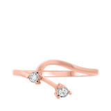 Photo of Kelsi 3/8 ct tw. Diamond Wedding Band Set 10K Rose Gold [BT692RL]