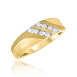 Photo of Kelsi 3/8 ct tw. Diamond Wedding Band Set 10K Yellow Gold [BT692YM]