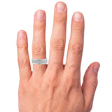 Photo of Byron 1/2 ct tw. Diamond Mens Band 14K White Gold [BT952WM] [HT-2]