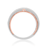 Photo of Blushing 1 3/8 ct tw. Diamond Round Cluster Trio Set 14K White Gold [BT454WM]