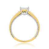 Photo of Blushing 1 3/8 ct tw. Diamond Round Cluster Trio Set 14K Yellow Gold [BT454YE-C000]